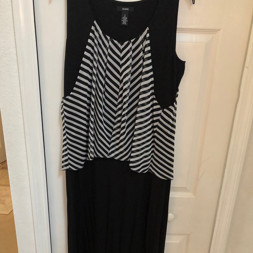 Alfani Black and White Long Dress